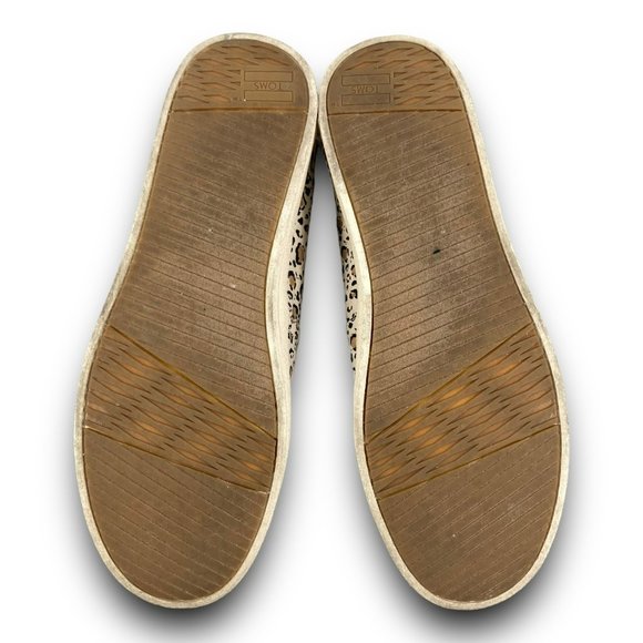 Toms Avalon Leopard Flats 10015236 Slip On Shoes Loafers Beige Brown Women 9 - Picture 8 of 10